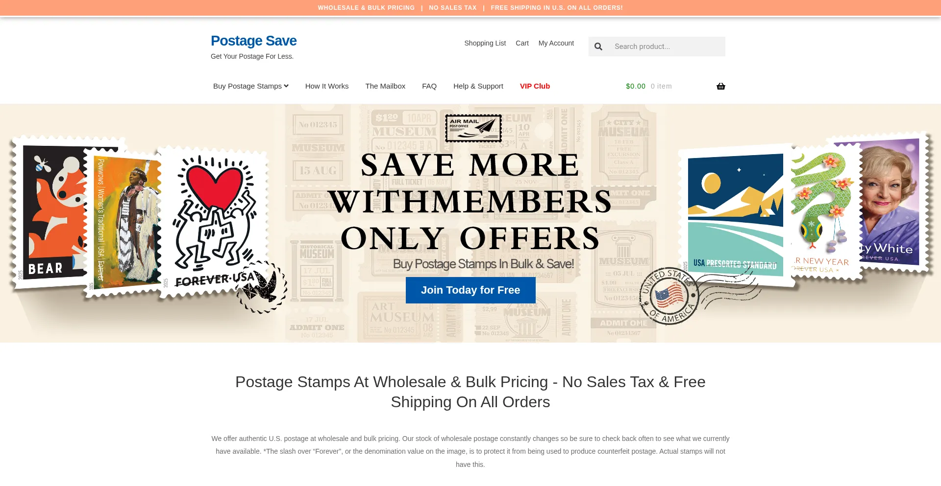 Postagesave.com Screenshot