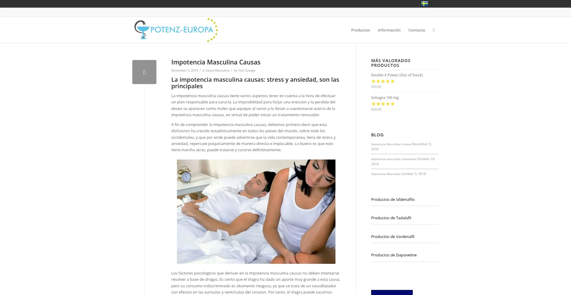 Website screenshot of Potenz-europa.org