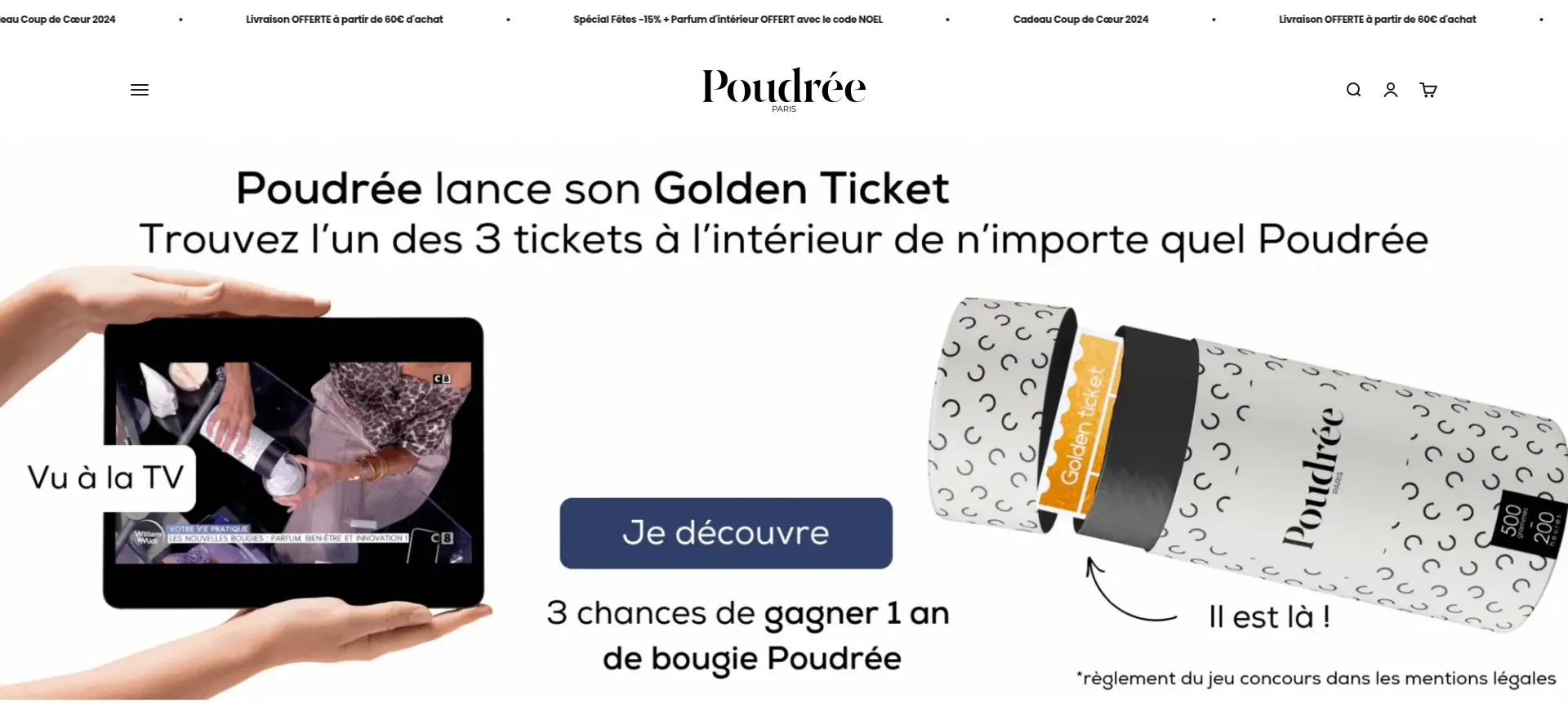 Website screenshot of Poudreeparis.com