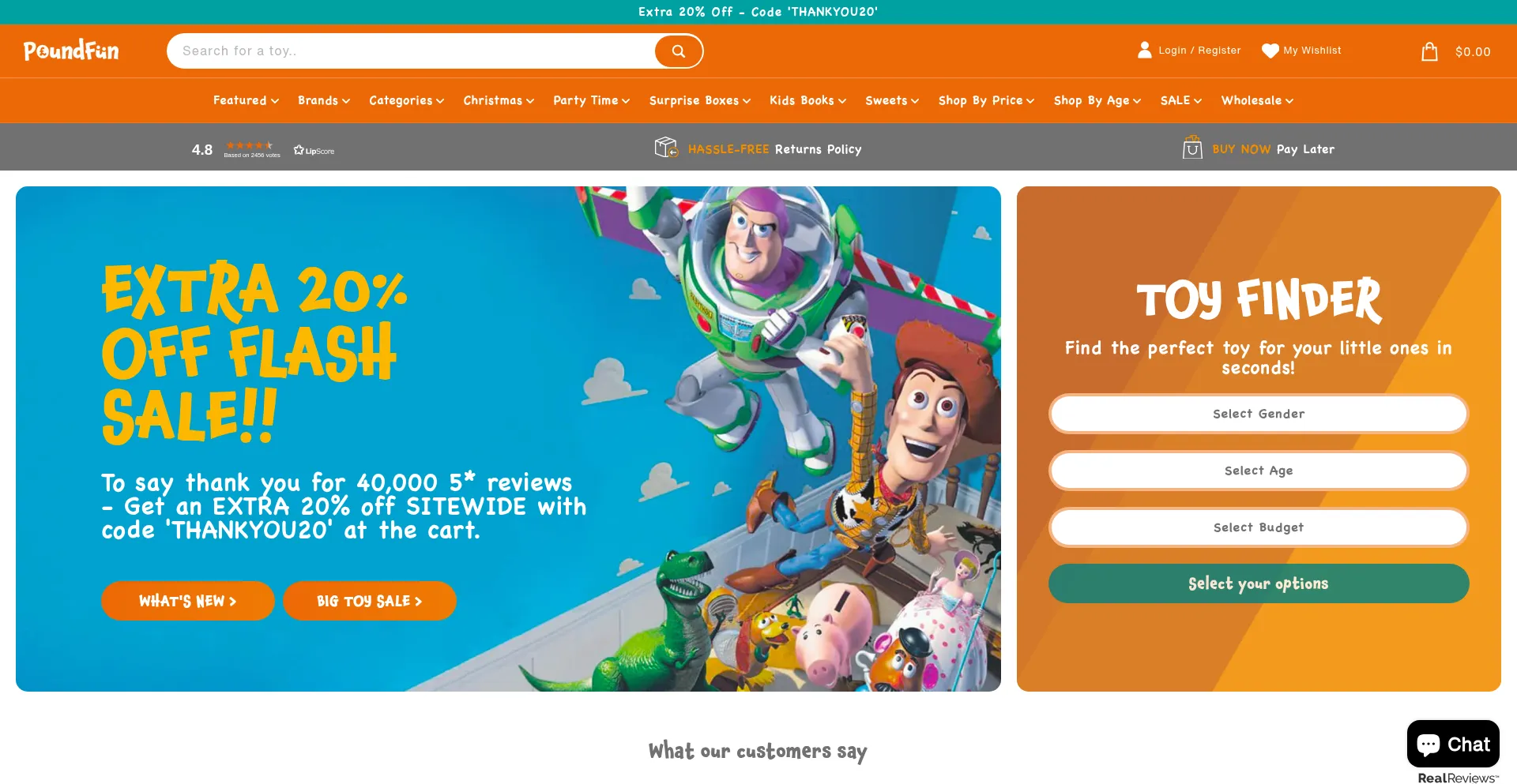 Website screenshot of Poundfun.store
