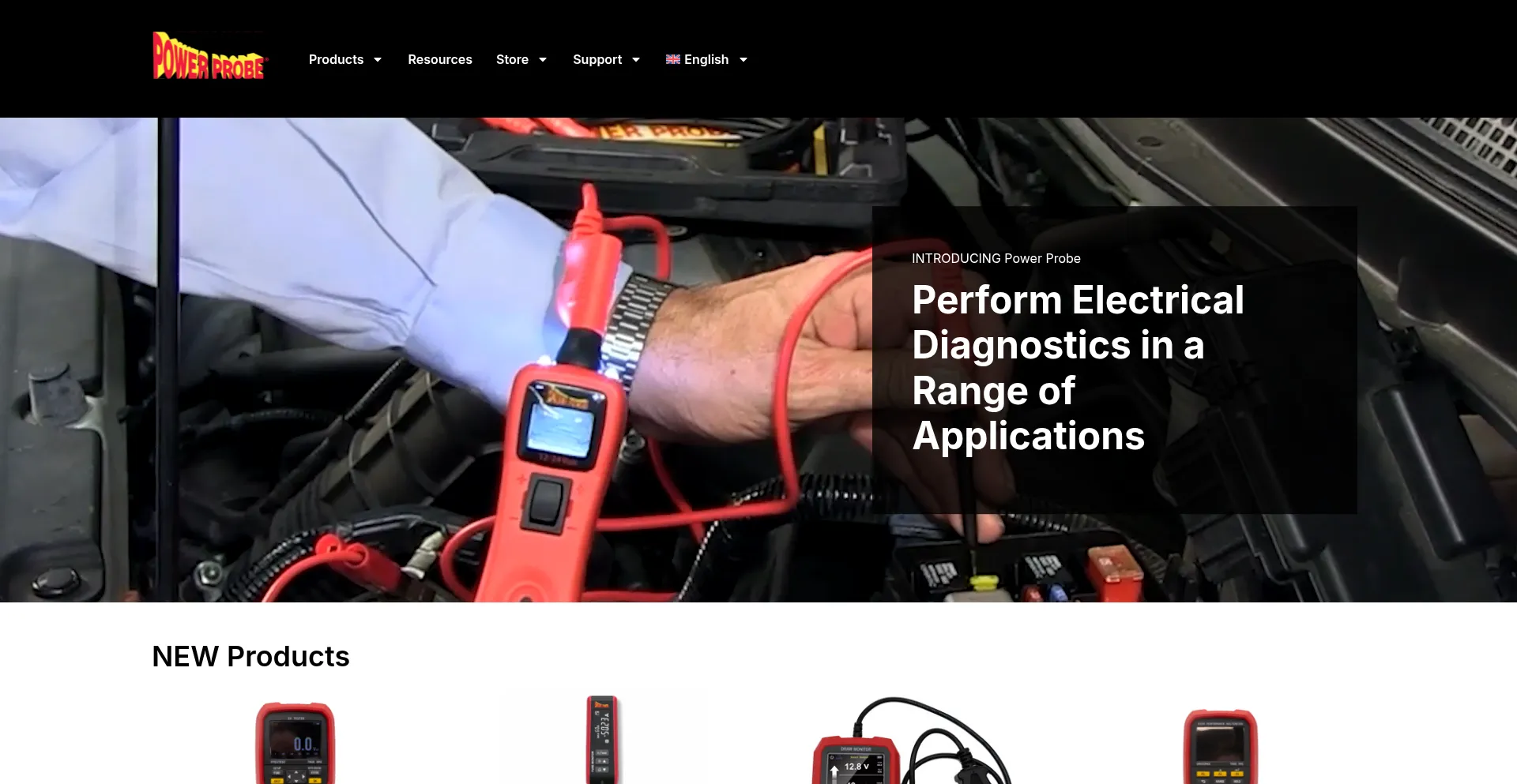Website screenshot of Powerprobe.com