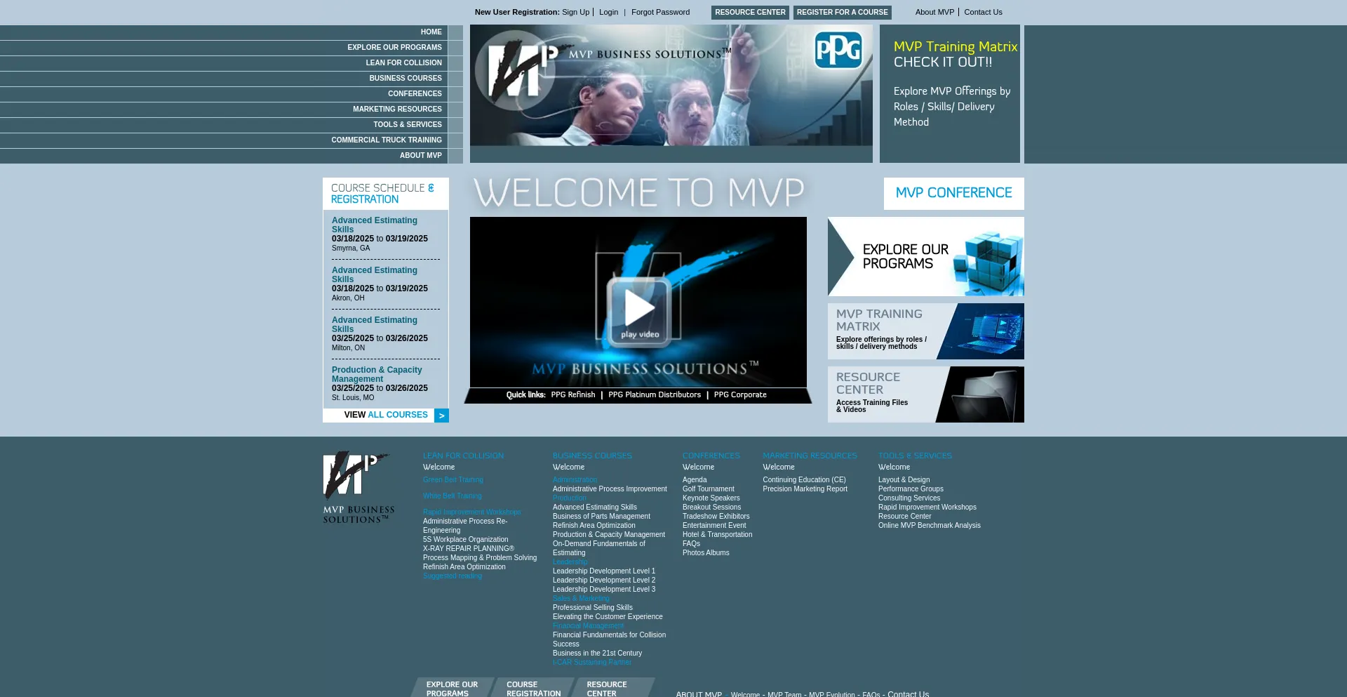 Website screenshot of Ppgmvp.com
