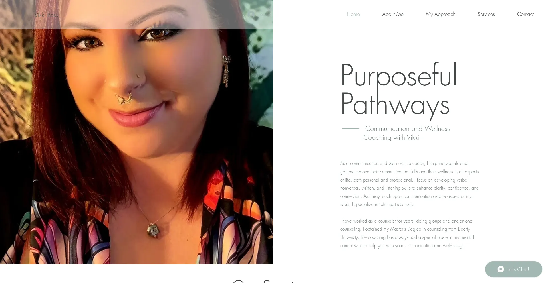 Website screenshot of Pplcwithvikki.org