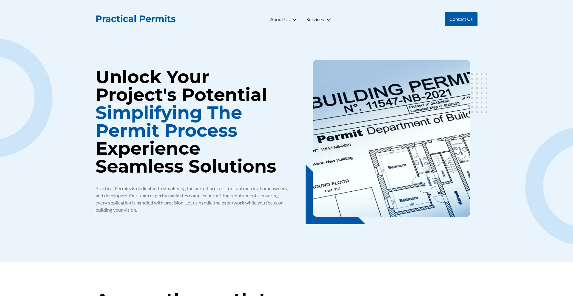 Website screenshot of Practicalpermits.com