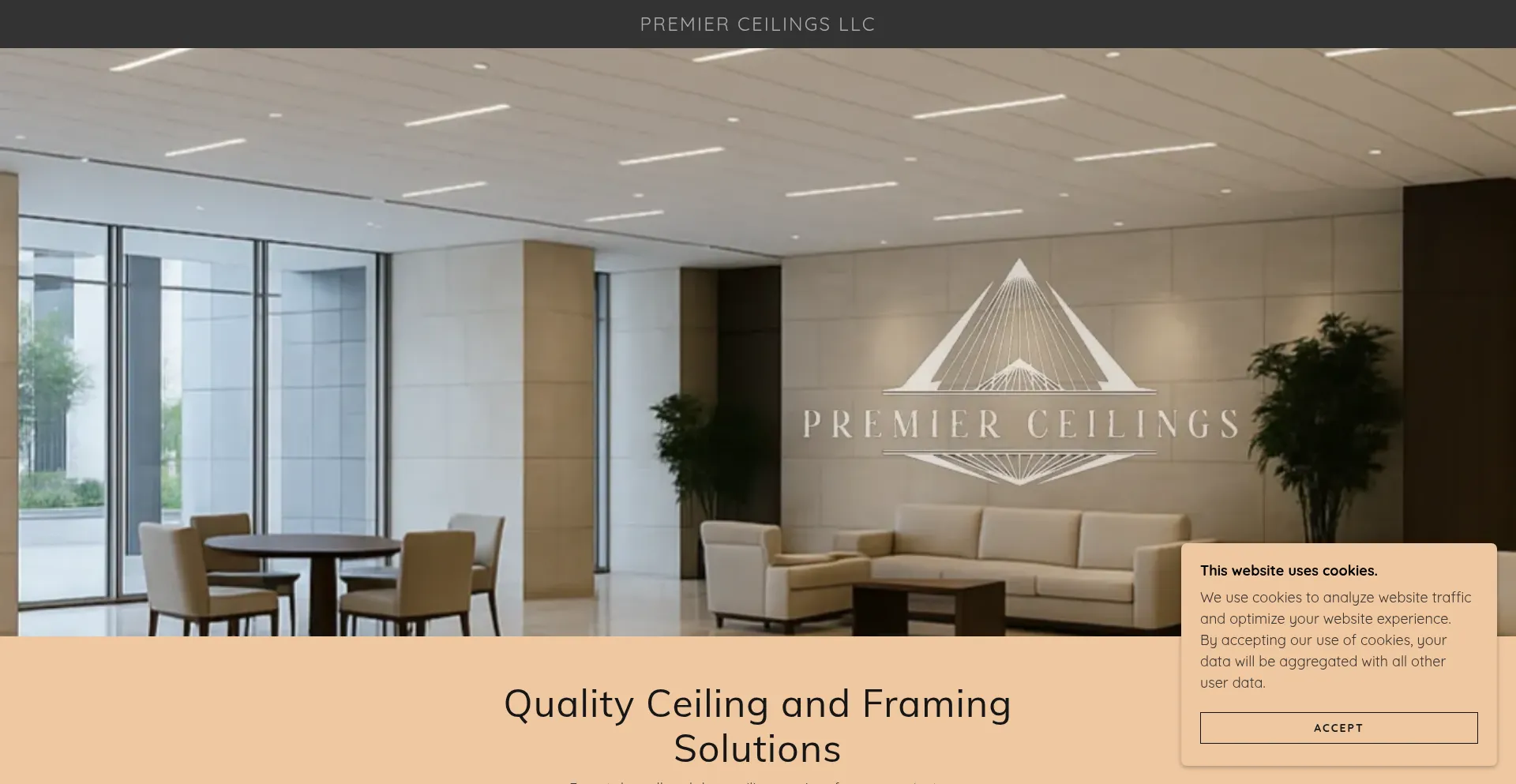 Premierceilingsllc.com Screenshot