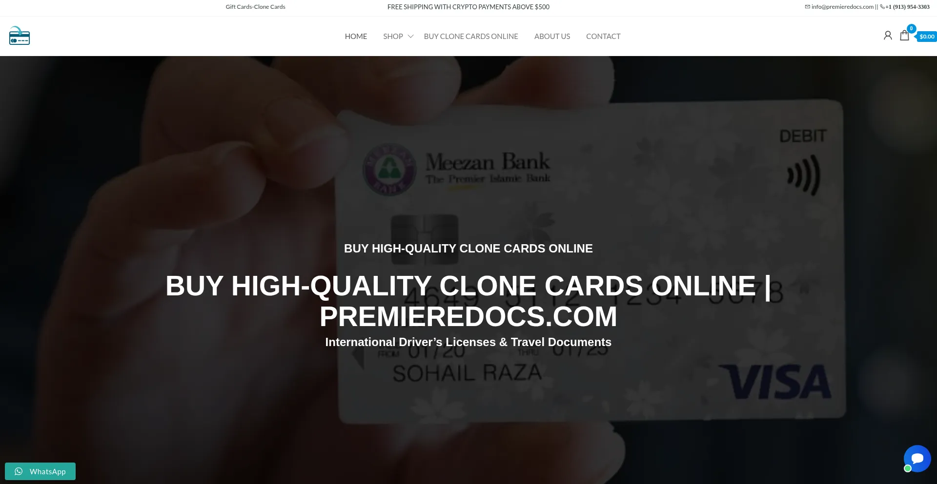 Website screenshot of Premieredocs.com
