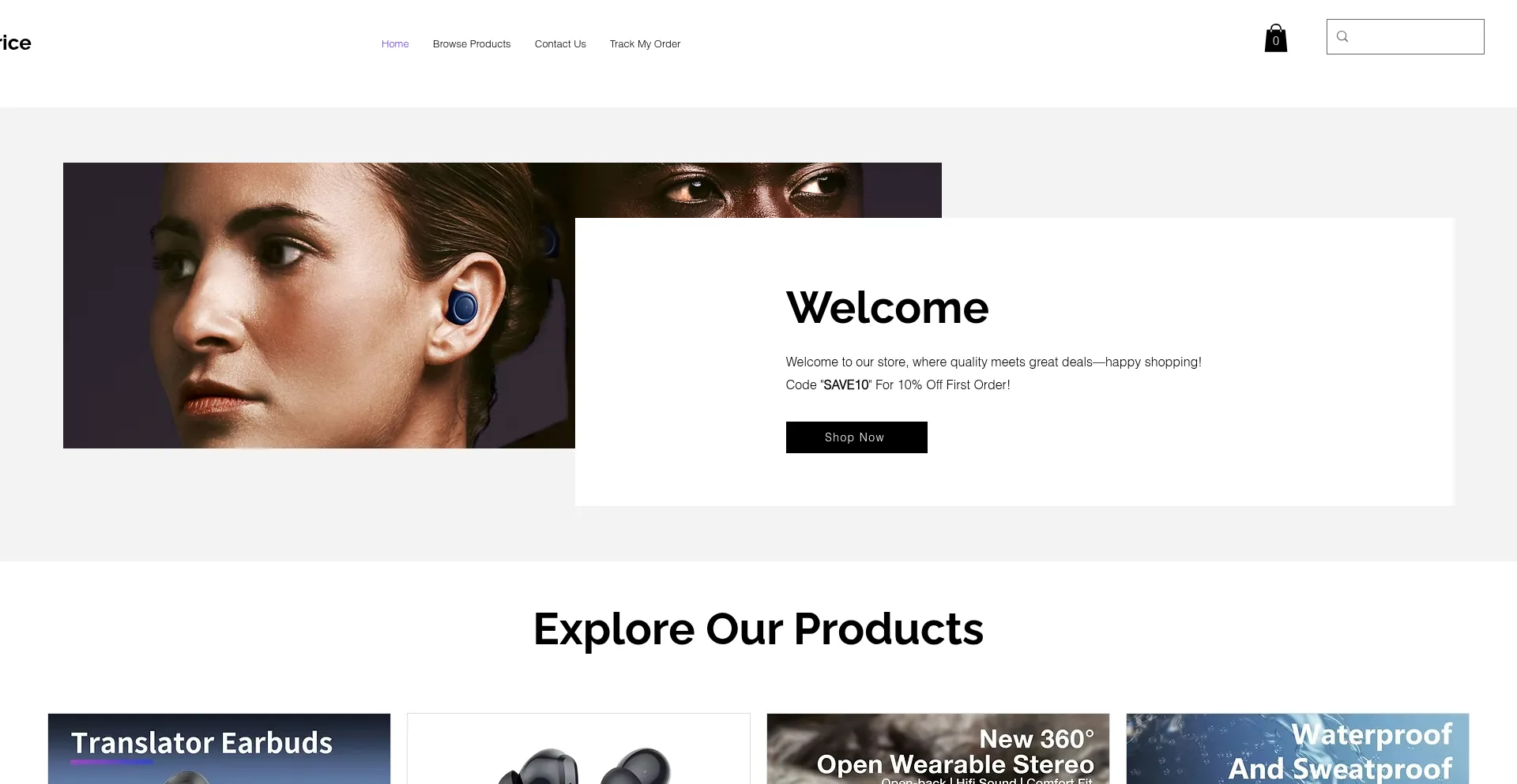 Website screenshot of Premierpricespot.com