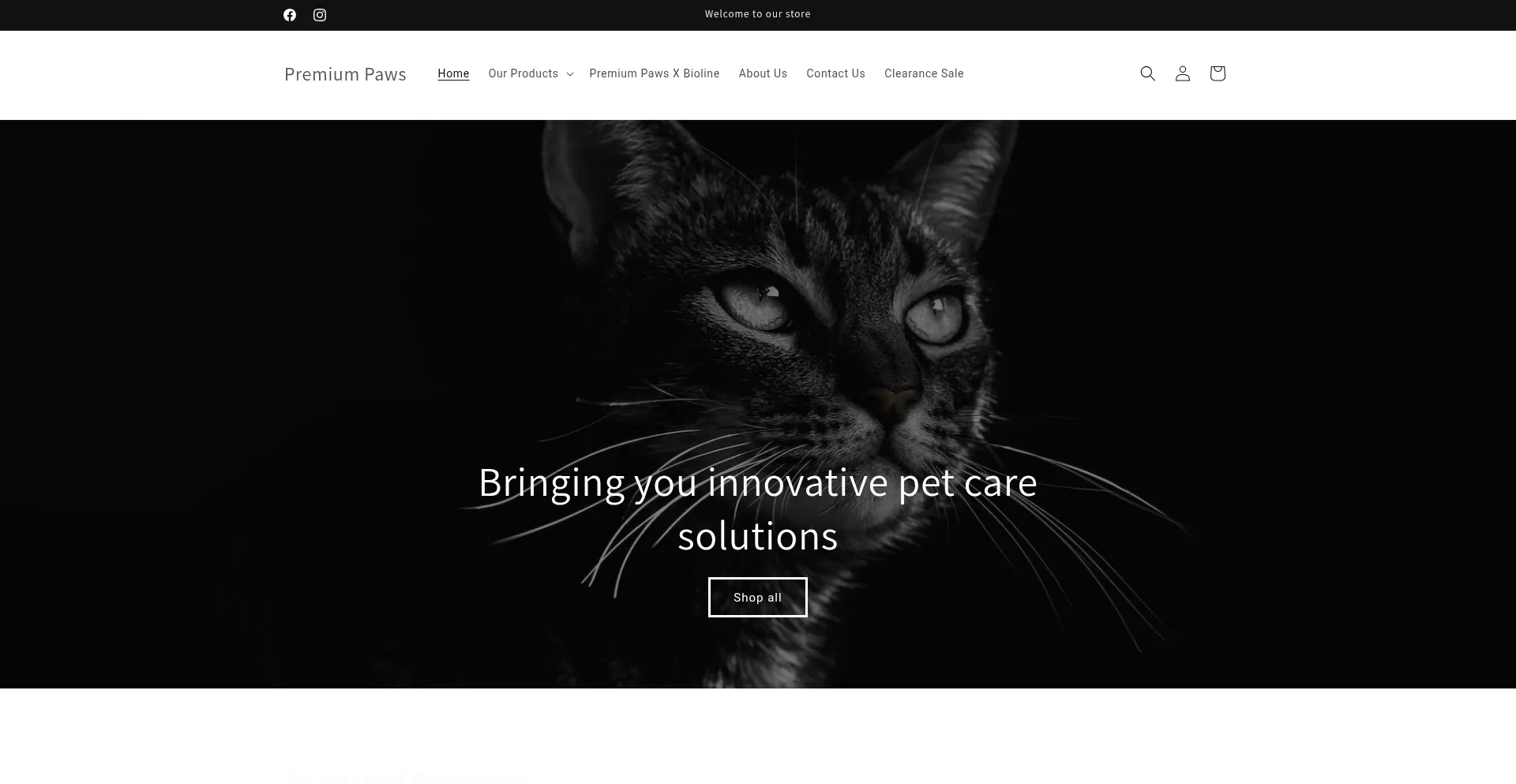 Website screenshot of Premiumpaws.co.za