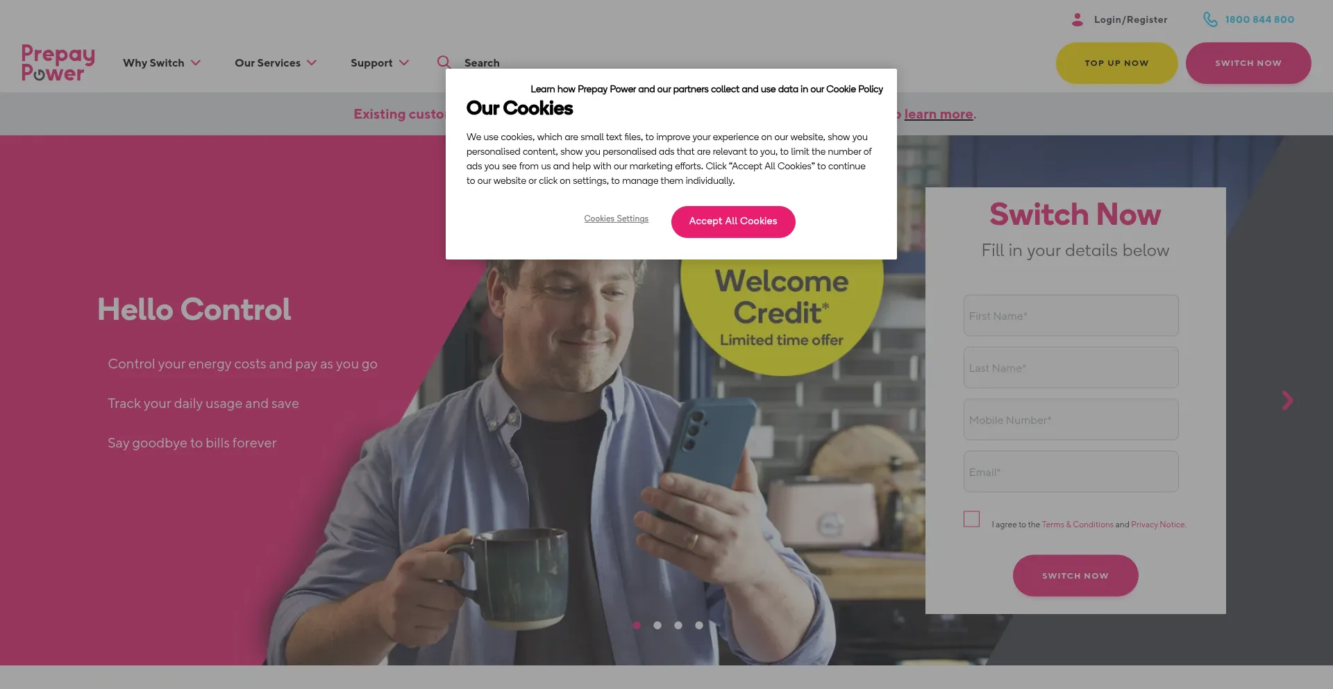 Prepaypower.ie Screenshot