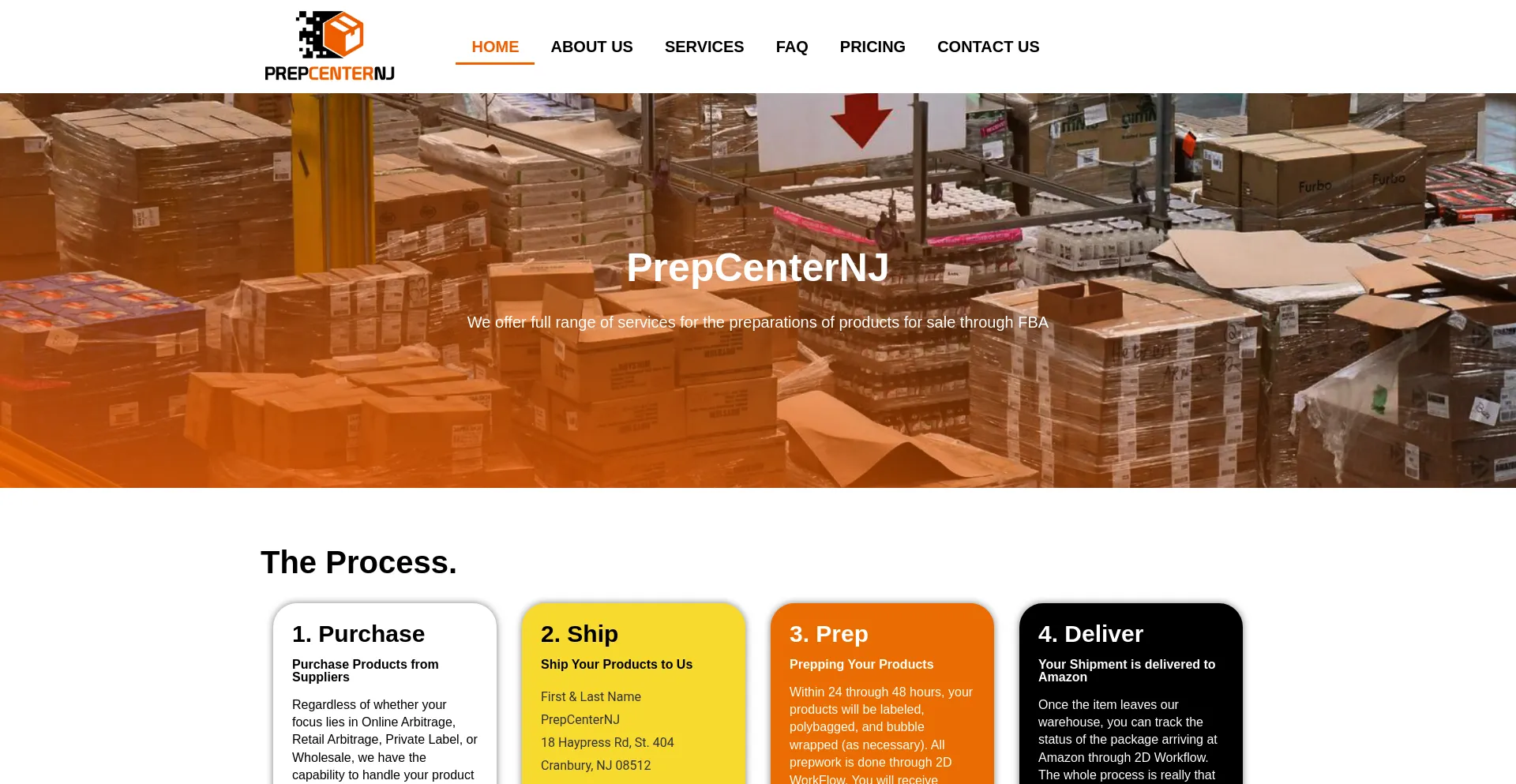 Website screenshot of Prepcenternj.com