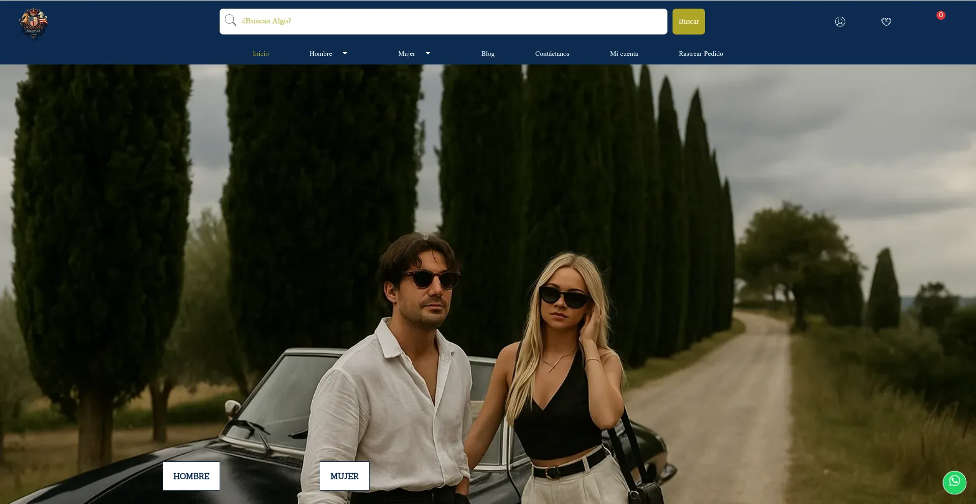 Website screenshot of Prestigeboutiquecolombia.com