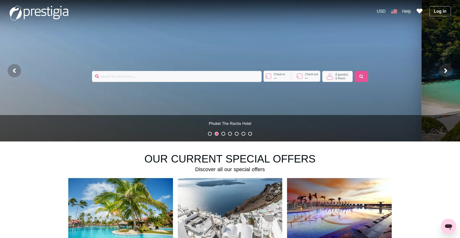 Website screenshot of Prestigia.com