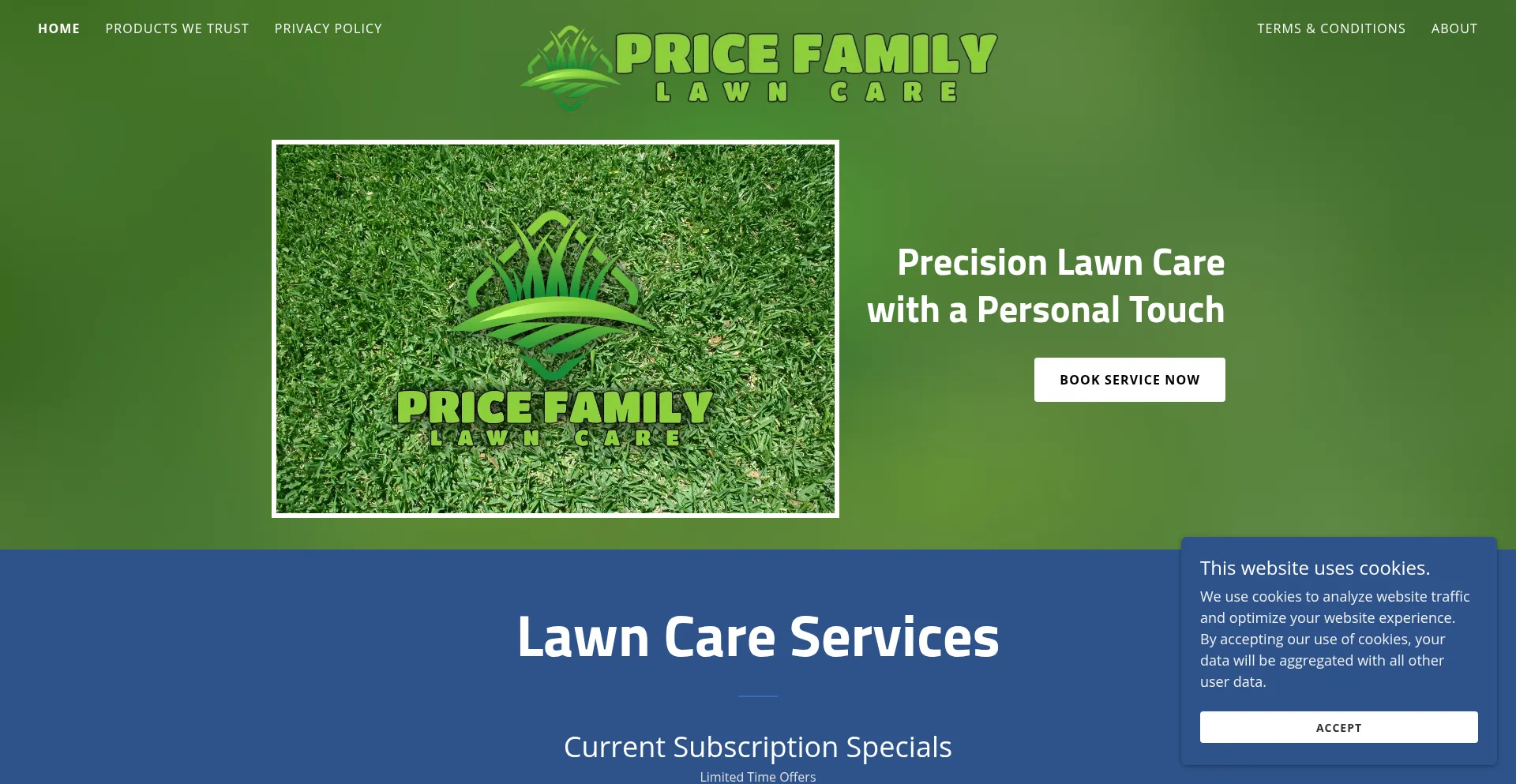 Pricefamilylawns.com 安全可靠吗？
