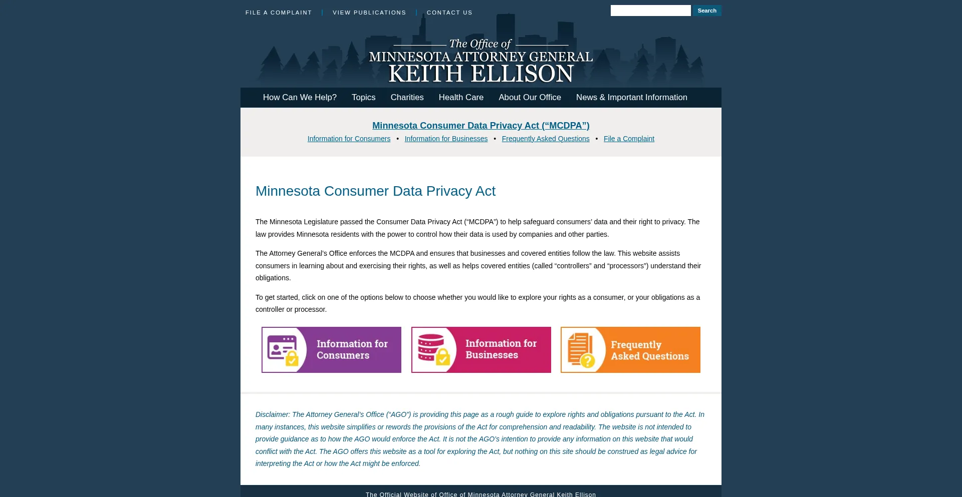 Website screenshot of Privacymn.com