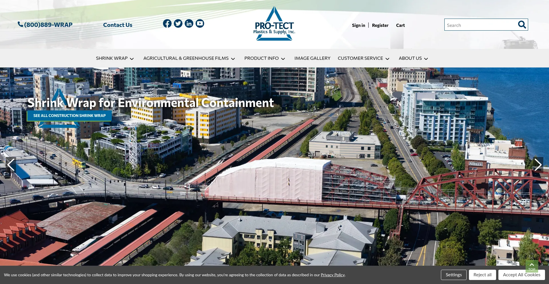 Website screenshot of Pro-tect.net