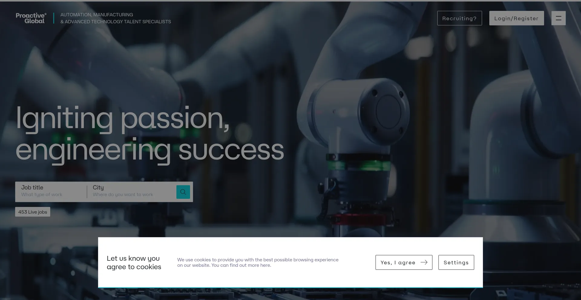 Website screenshot of Proactiveglobal.com