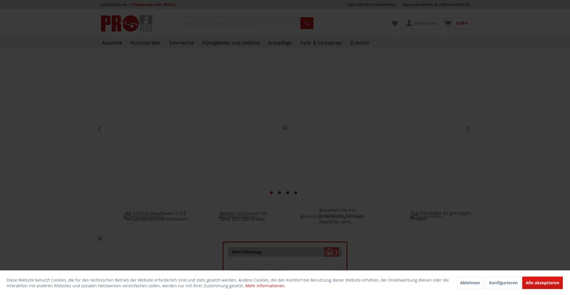 Profiteile.de Screenshot