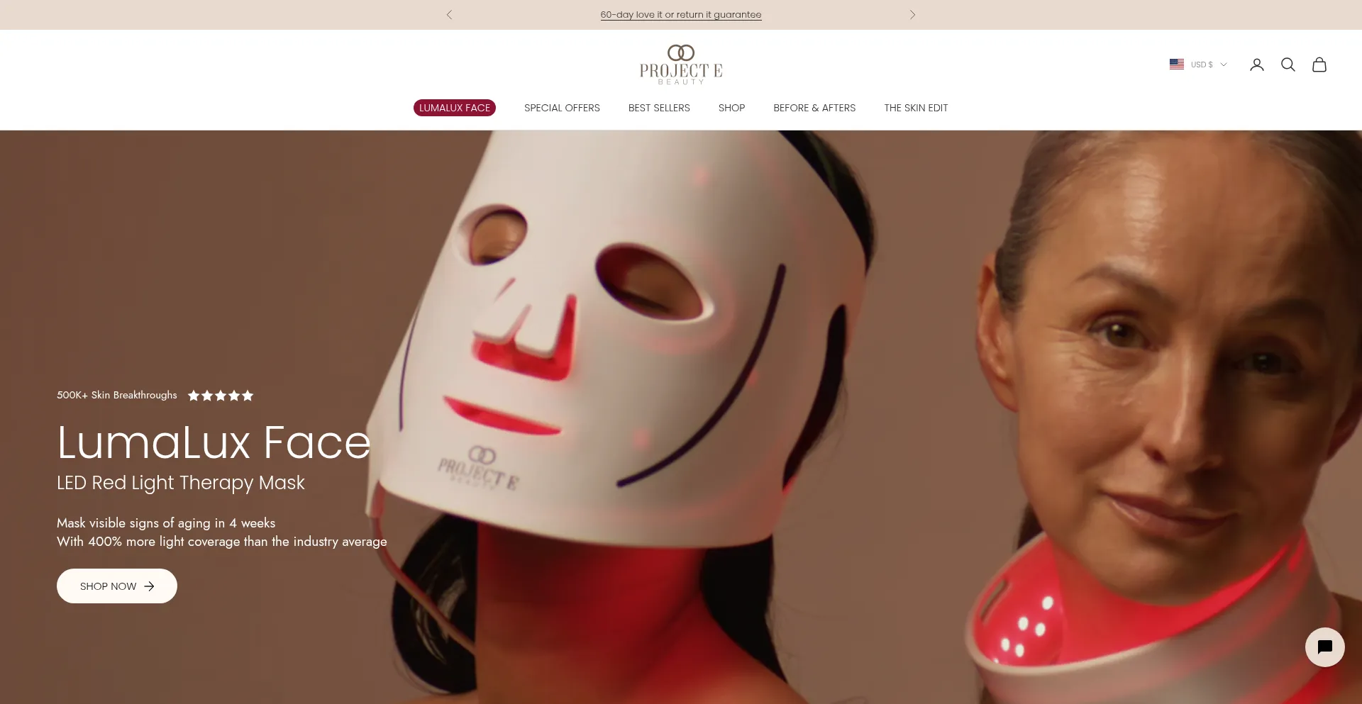 Projectebeauty.com Screenshot