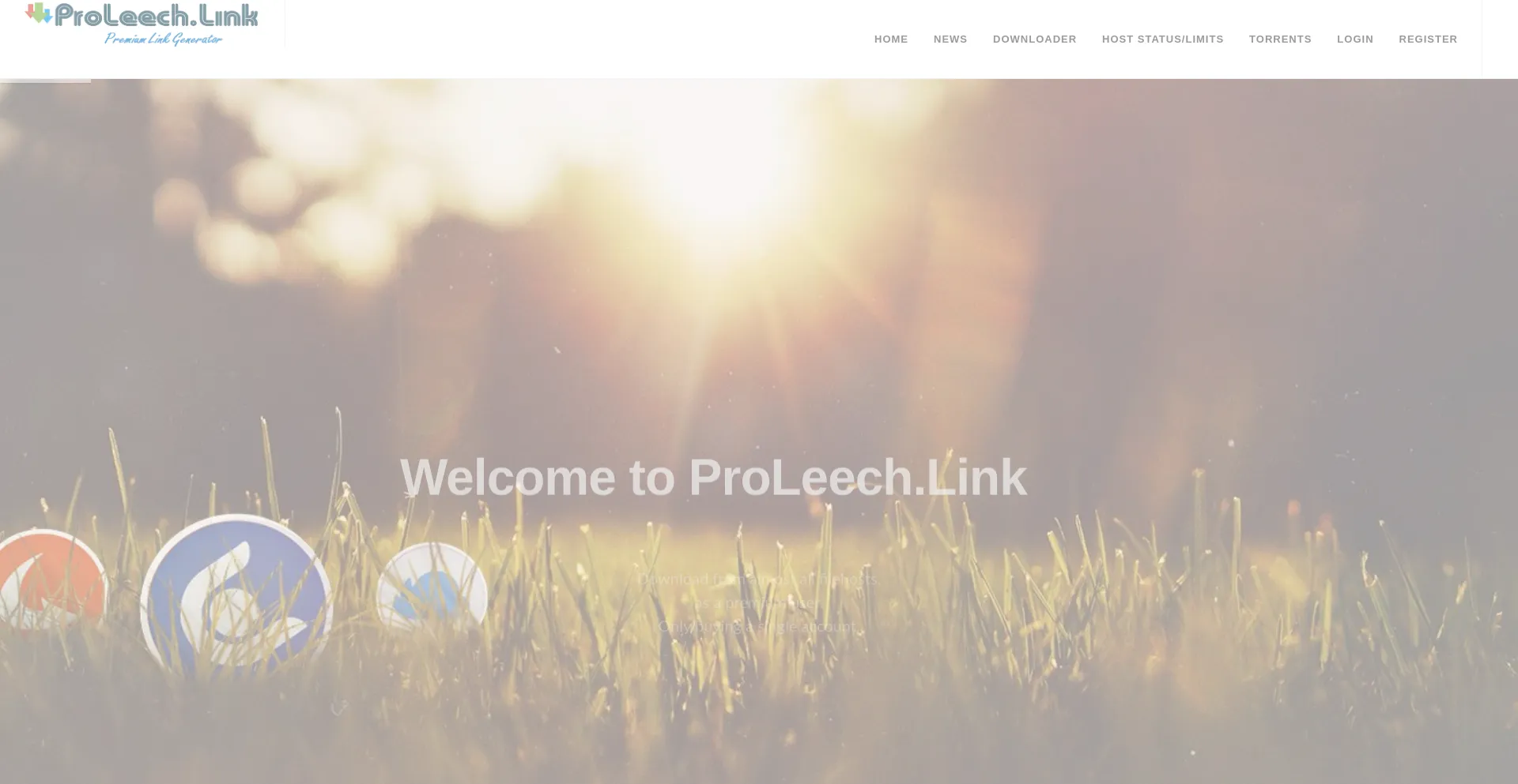 Website screenshot of Proleech.link