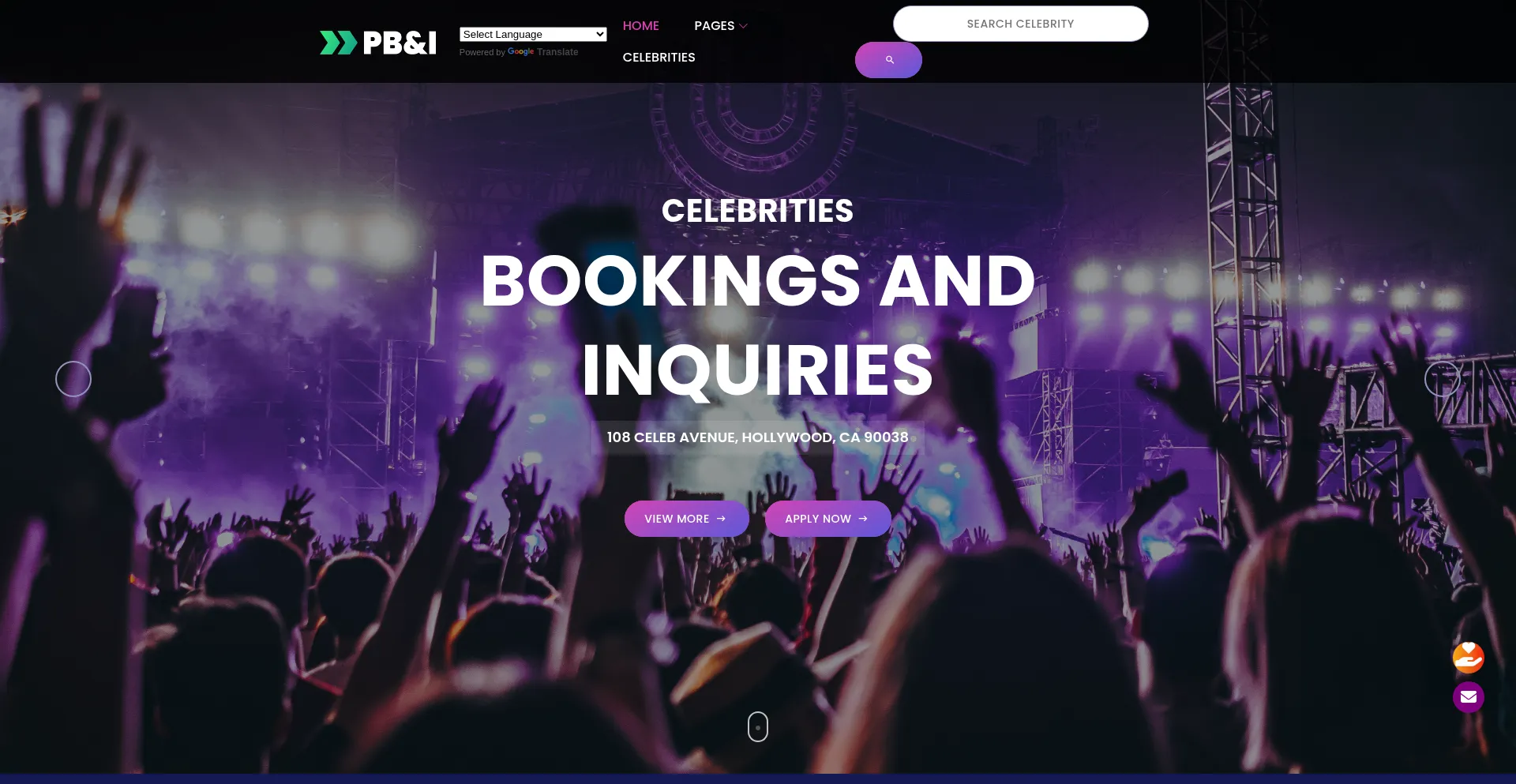 Website screenshot of Prominentbookingsandinquiries.com