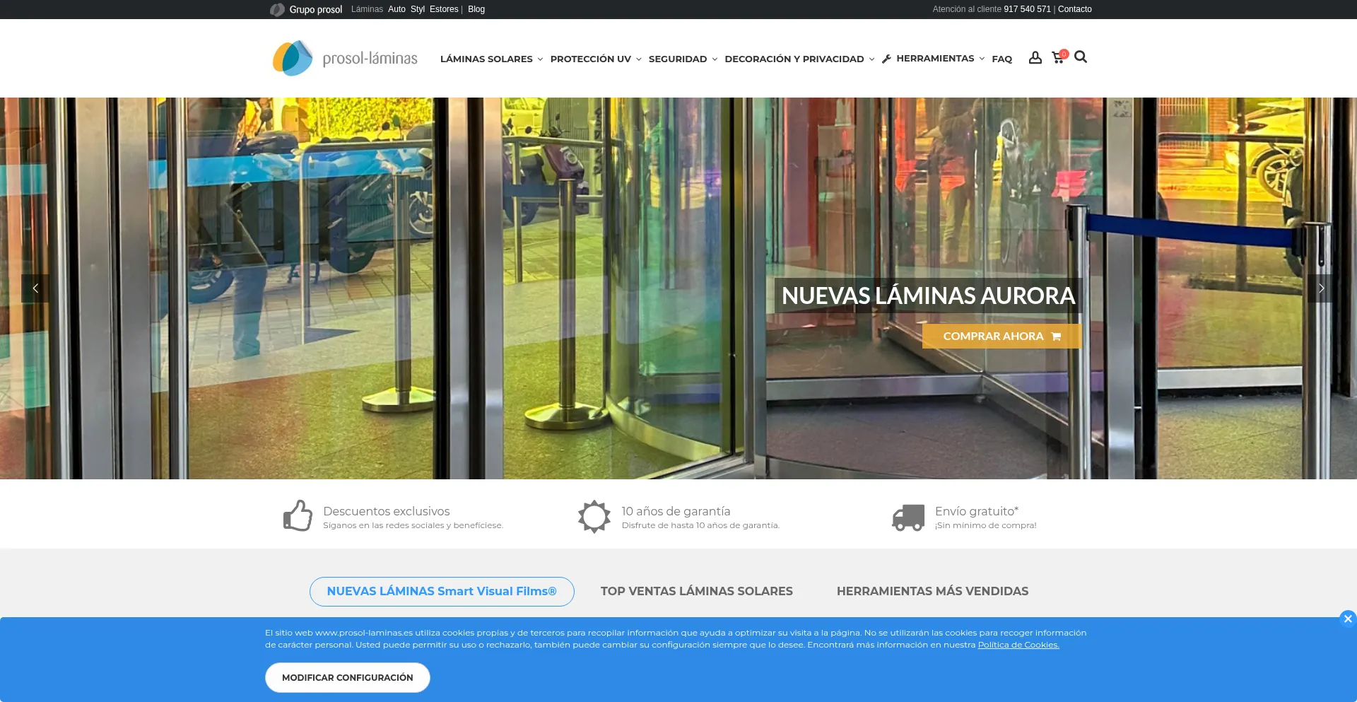 Prosol-laminas.es
