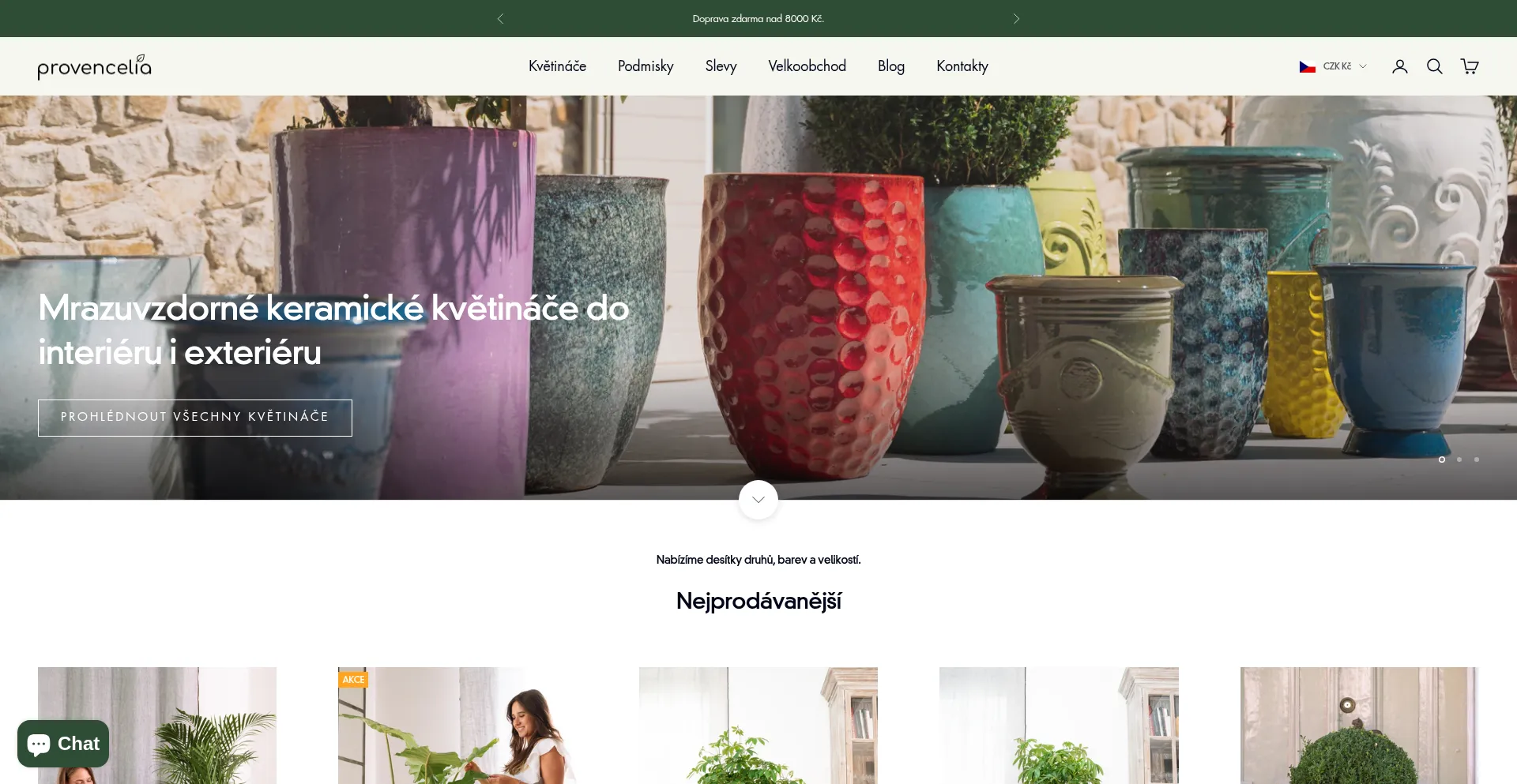 Website screenshot of Provencelia.cz