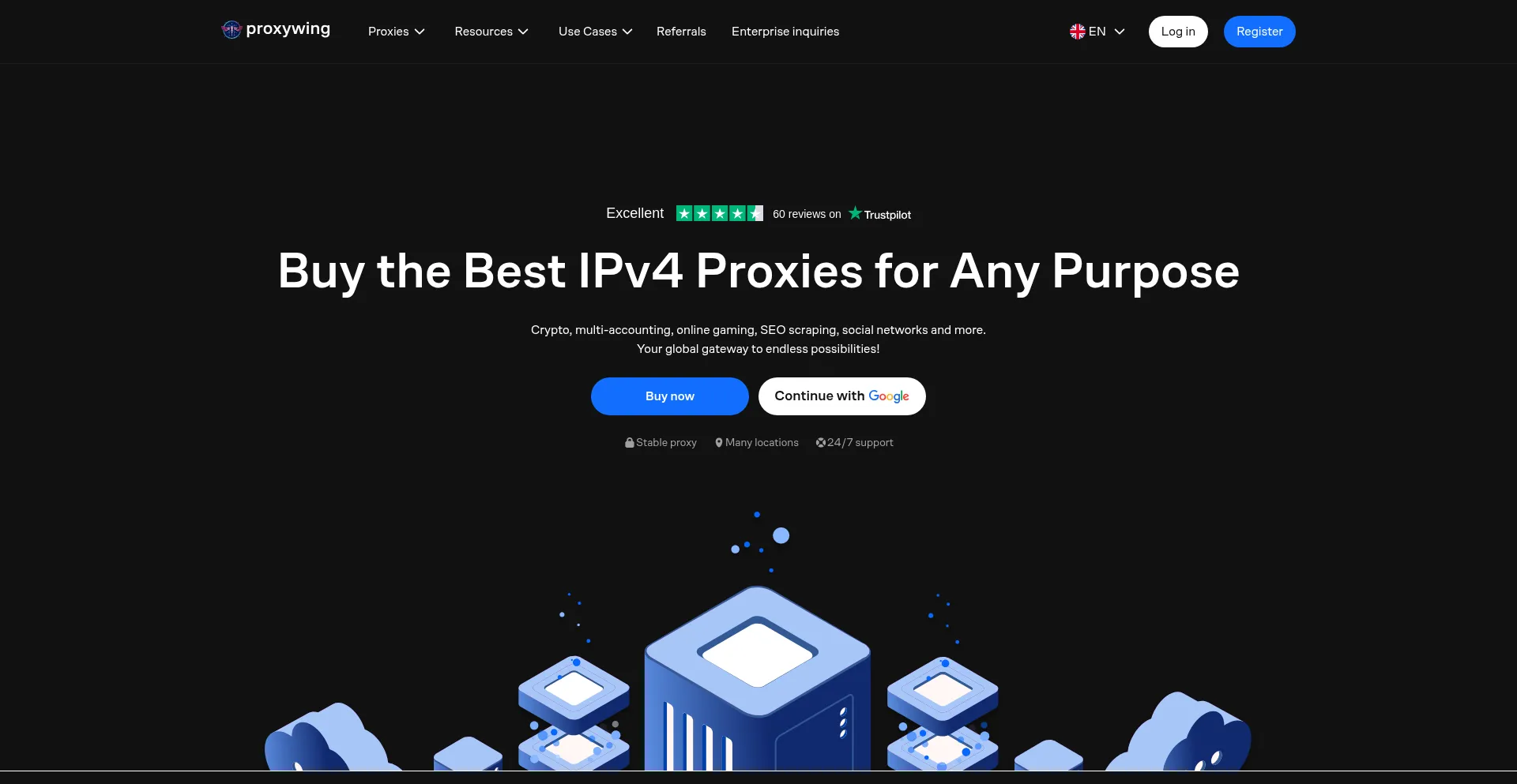 Proxywing.com Screenshot