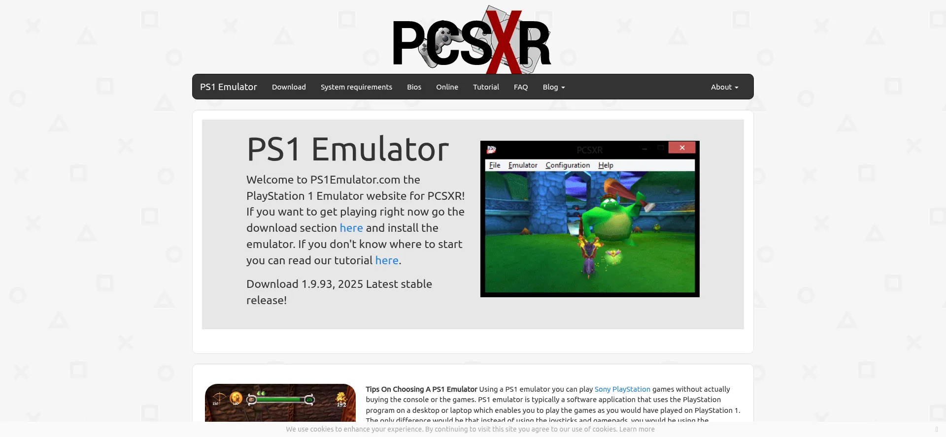 Ps1emulator.com Screenshot