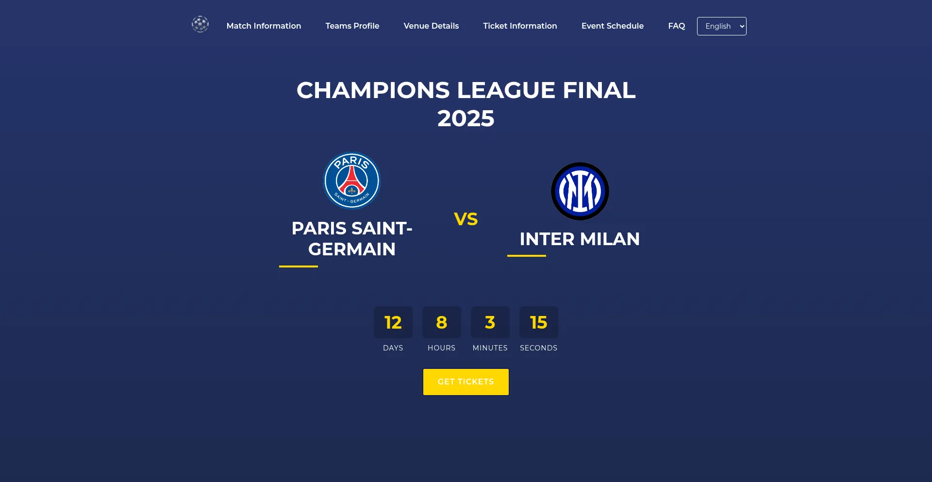 Website screenshot of Psg-inter.com