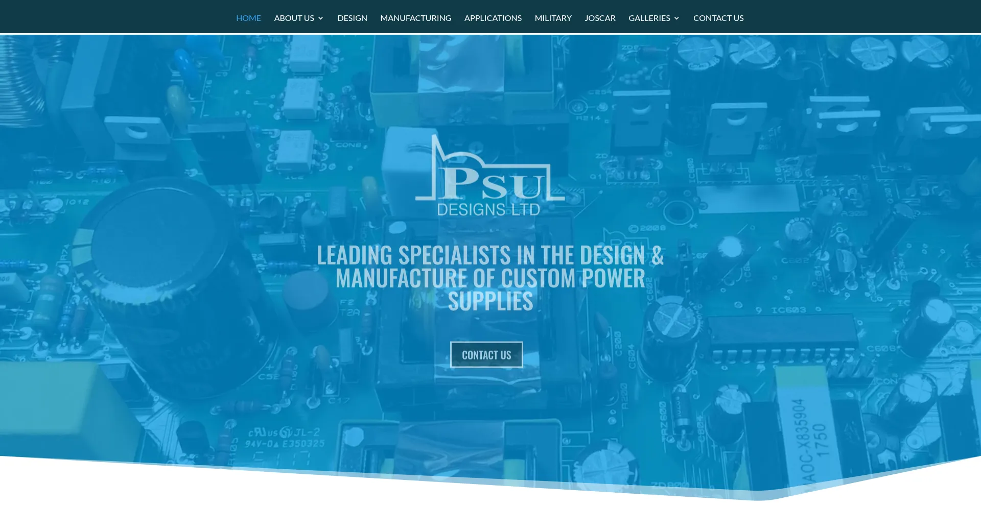 Website screenshot of Psudesigns.co.uk