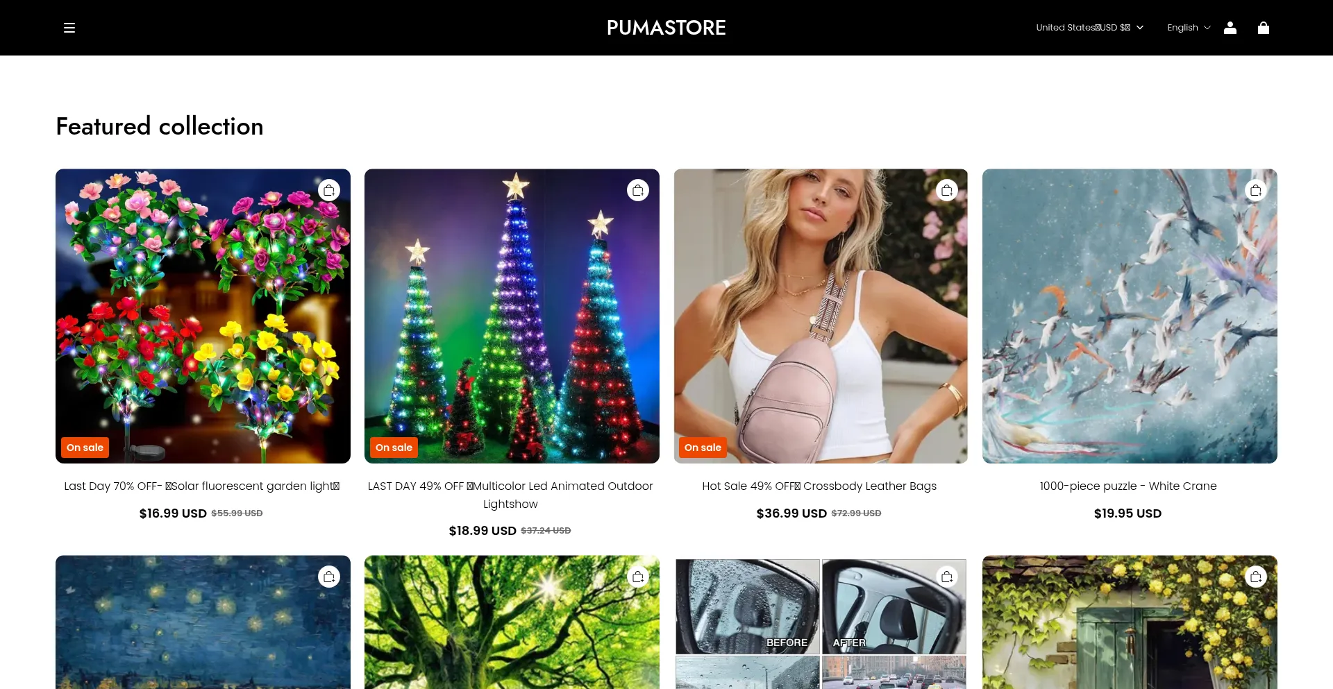 Website screenshot of Pumarabmall.live