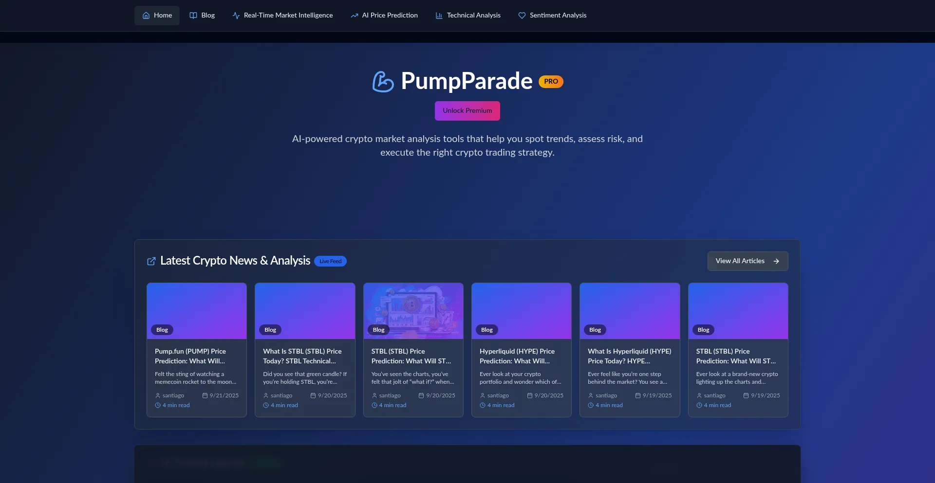 Pumpparade.com Screenshot