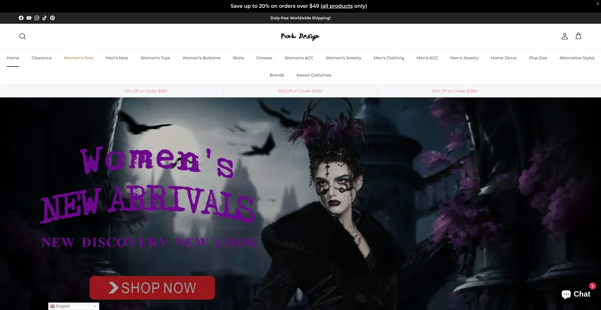 Punkdesign.shop Screenshot