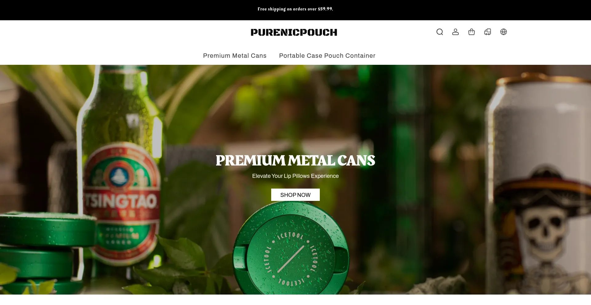Website screenshot of Purenicpouch.it.com