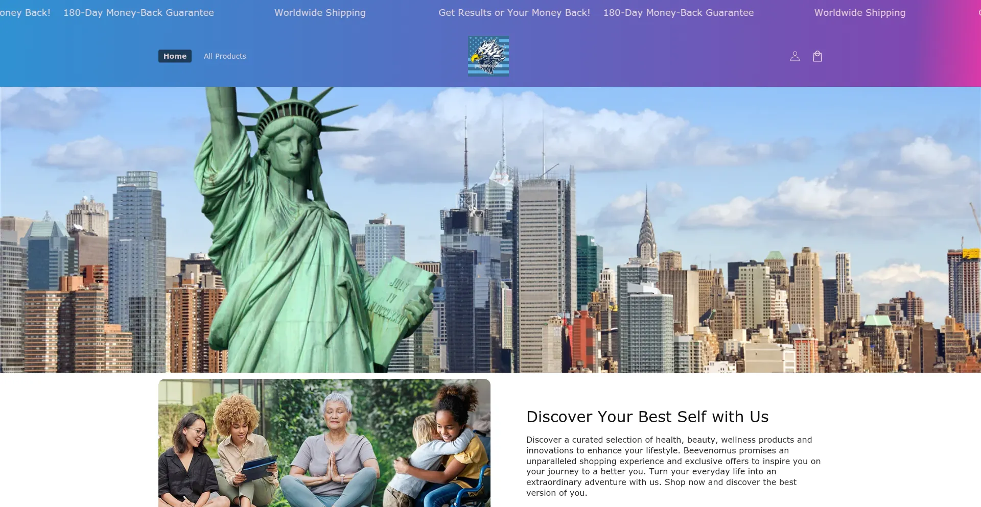 Website screenshot of Pureshopusa.com