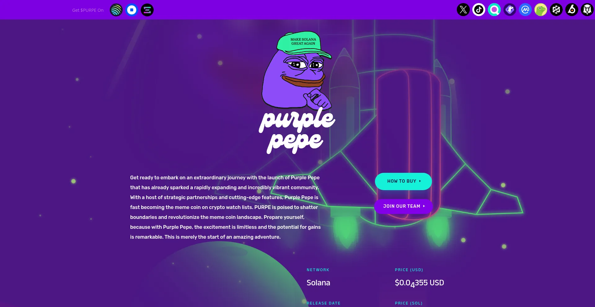 Website screenshot of Purplepepe.life