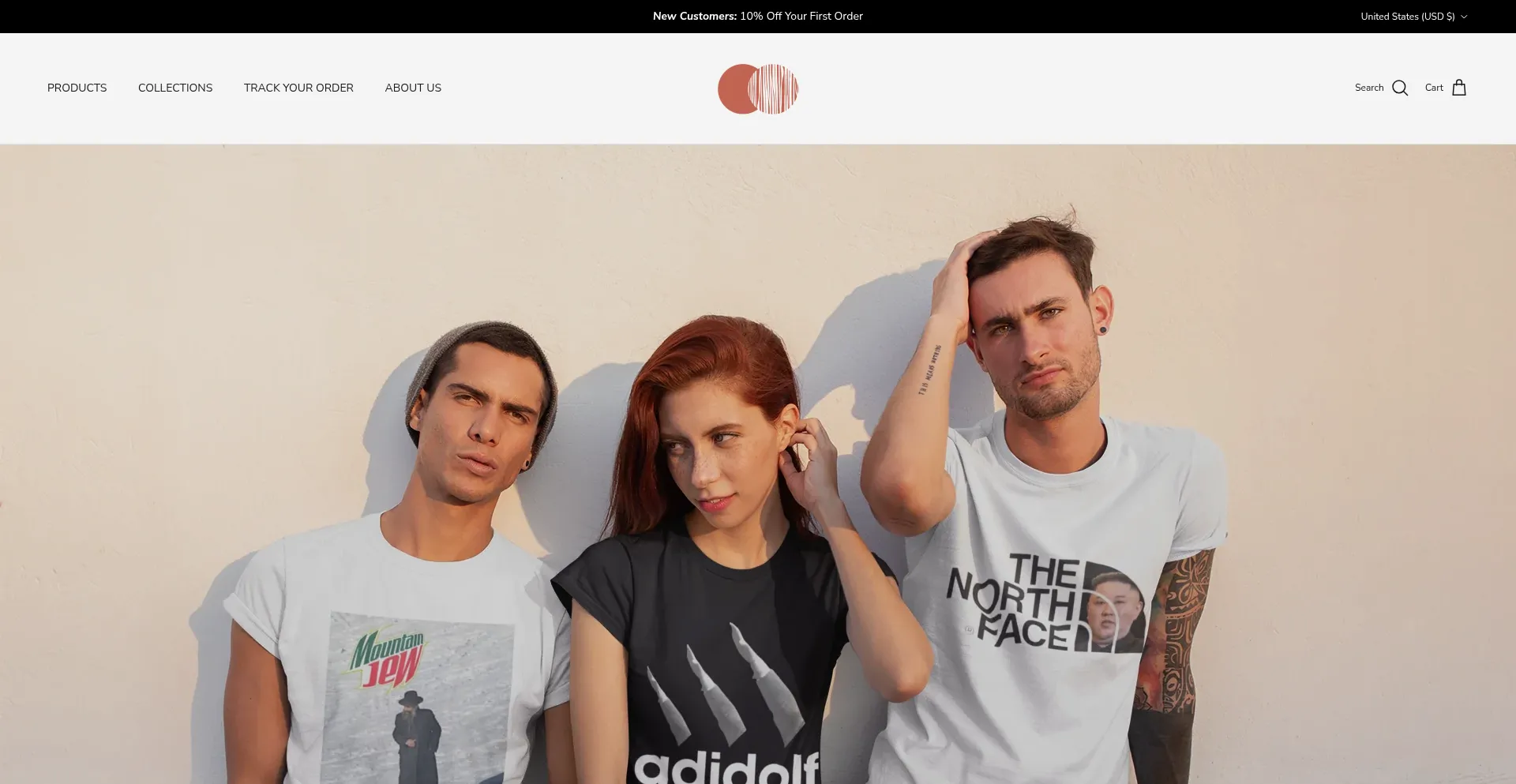 Website screenshot of Pusherstreet.store