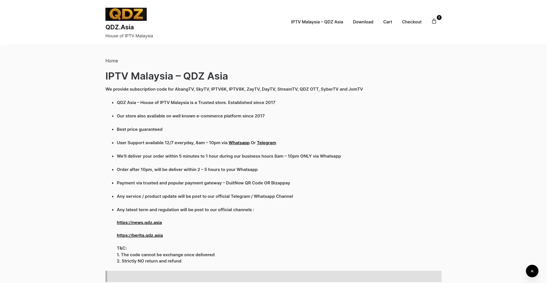 Qdz.asia Screenshot
