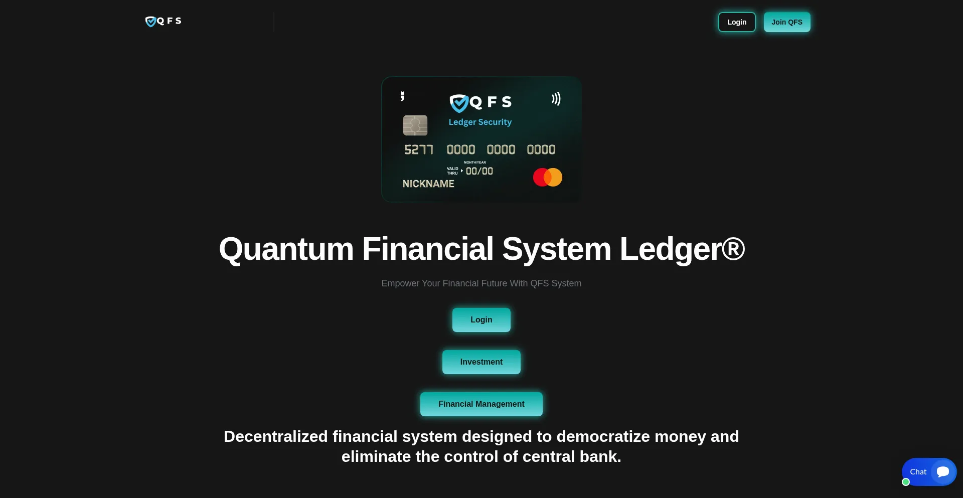 Website screenshot of Qfs-system.org