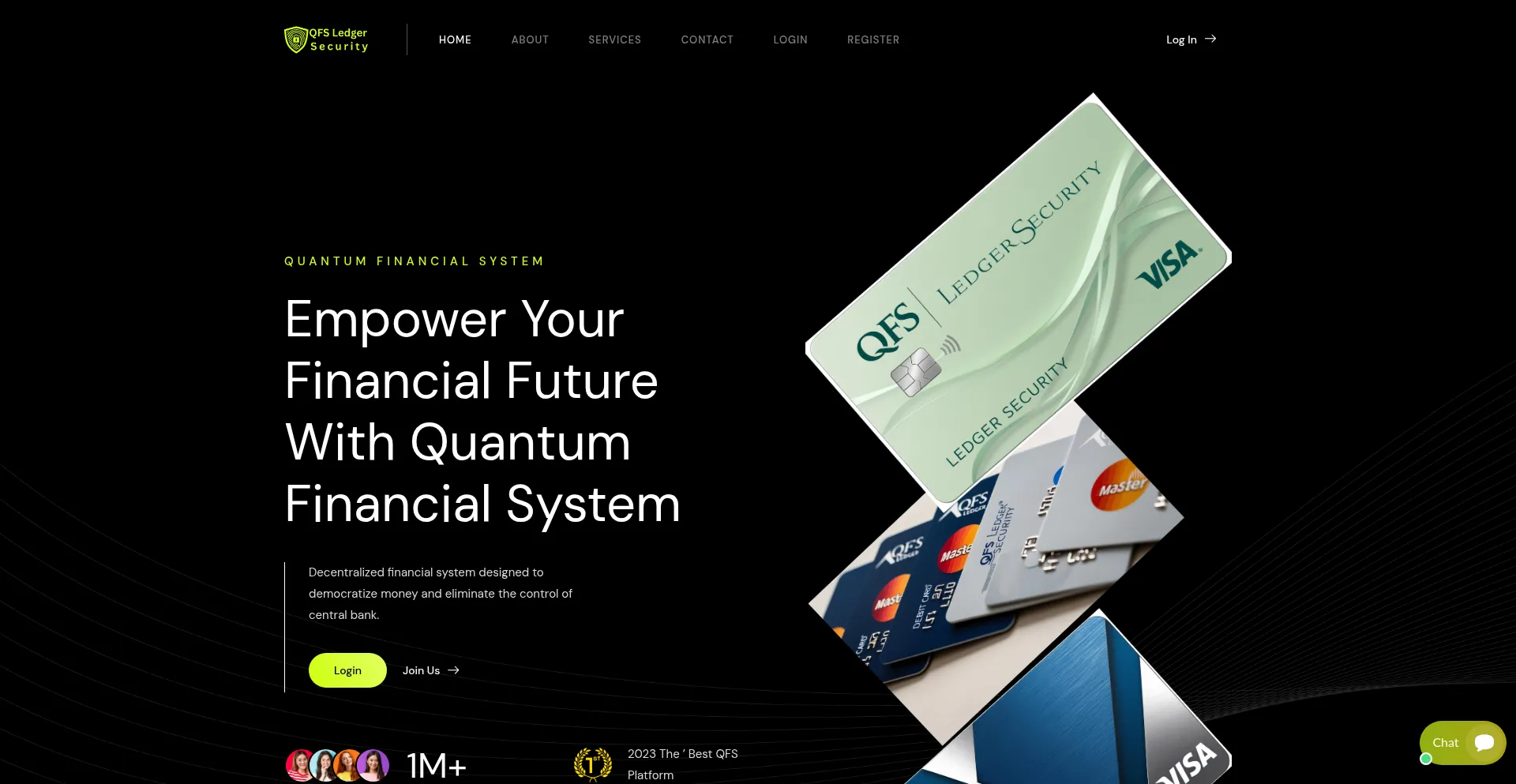 Website screenshot of Qfsledgersecurity.org