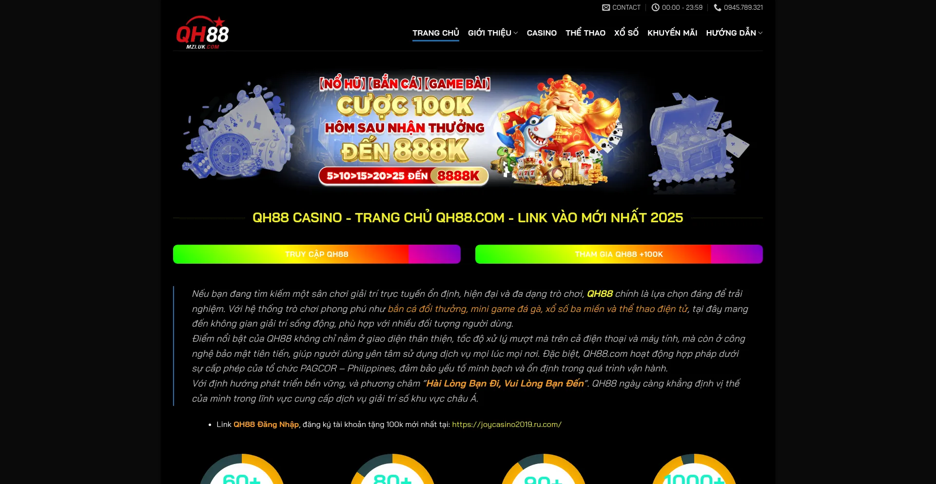 Qh88-vip.io Screenshot