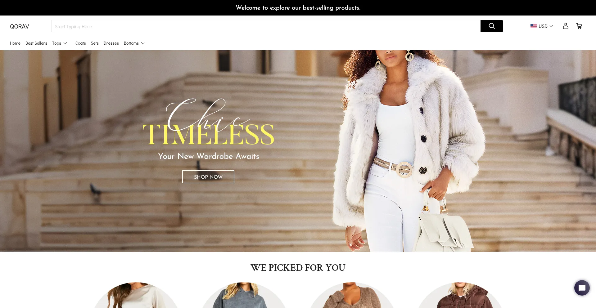 Website screenshot of Qorav.com