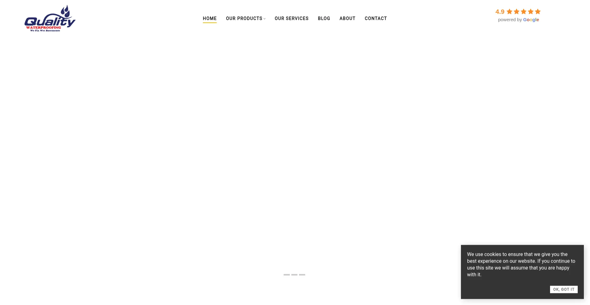 Website screenshot of Qualitywaterproofingug.com
