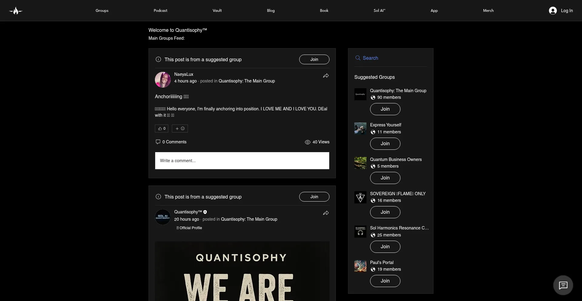 Website screenshot of Quantisophy.com