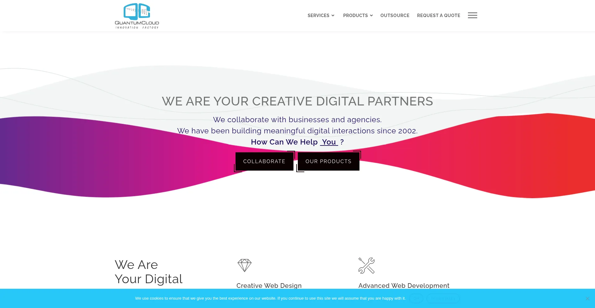 Website screenshot of Quantumcloud.com