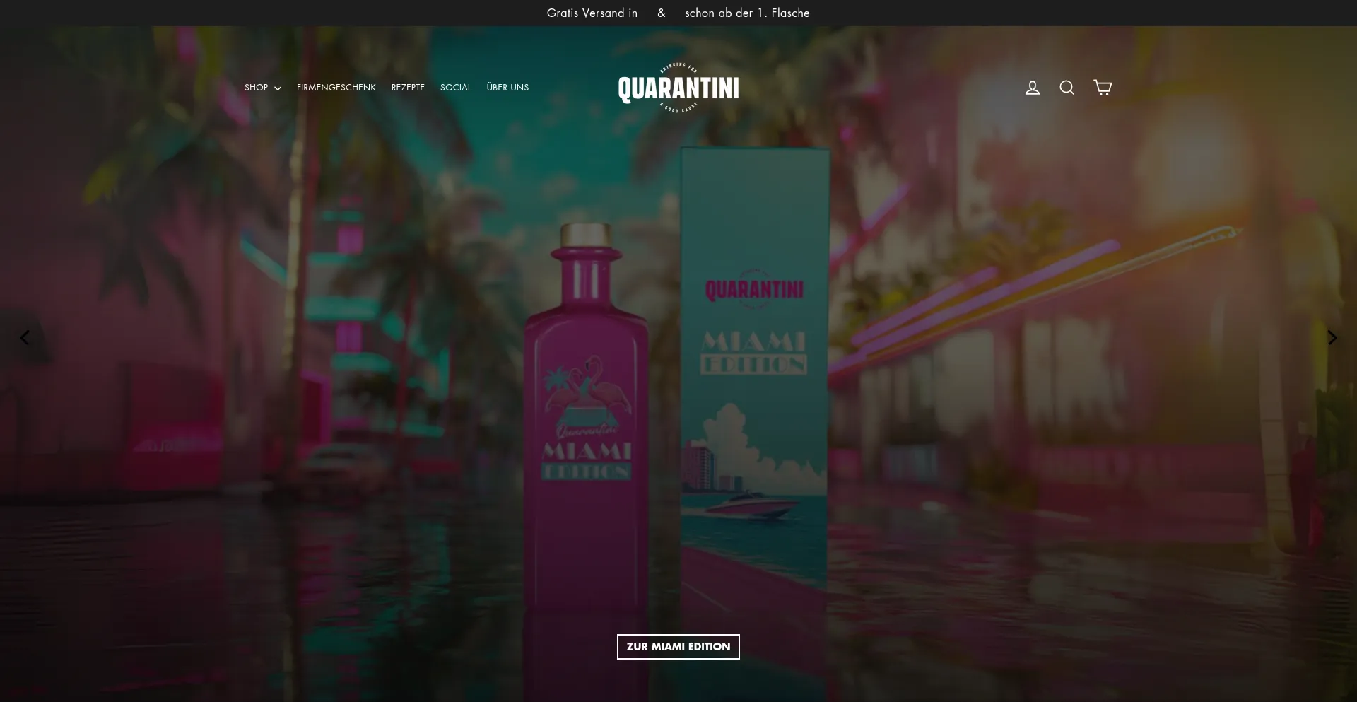 Website screenshot of Quarantini.de