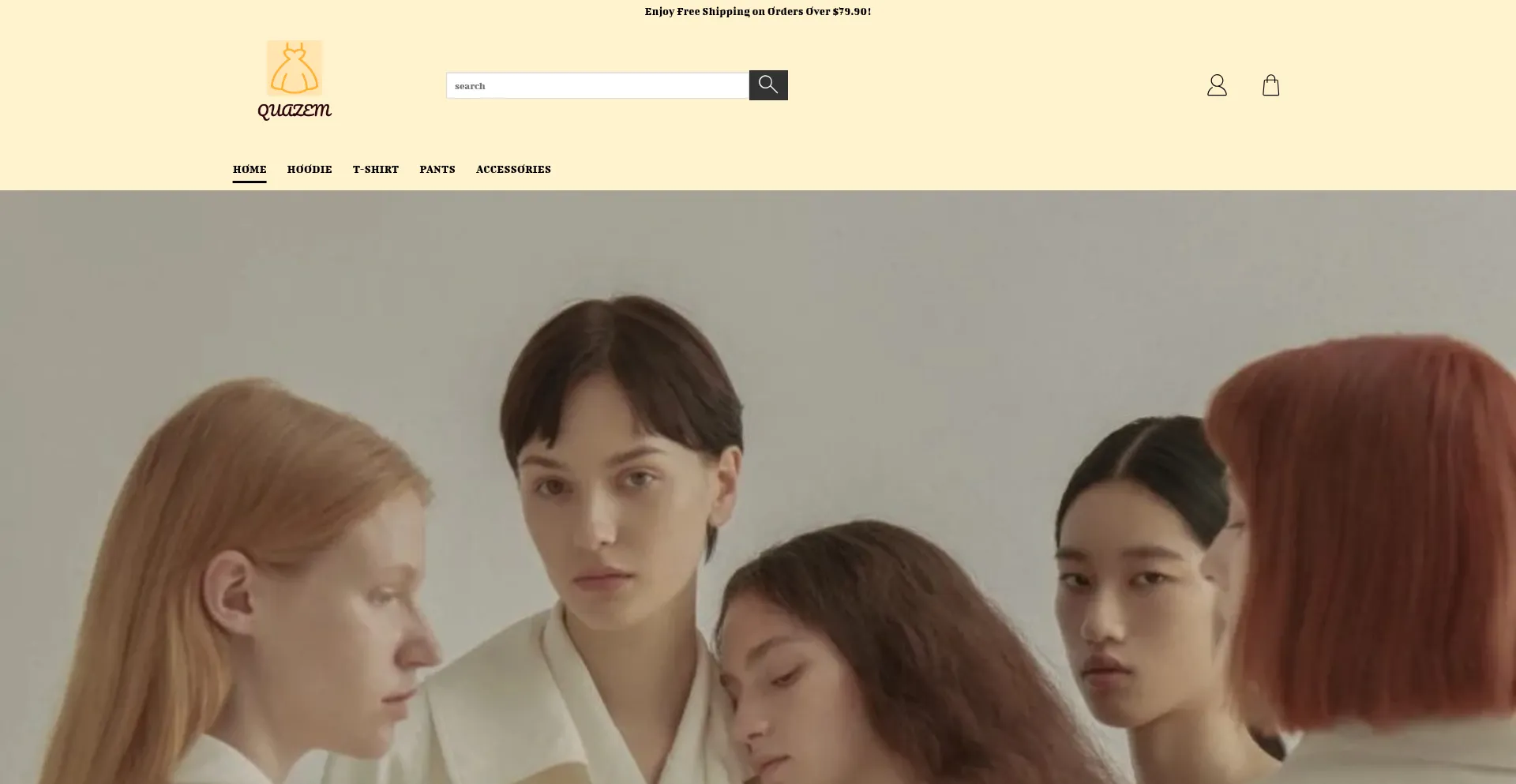 Website screenshot of Quazem.com