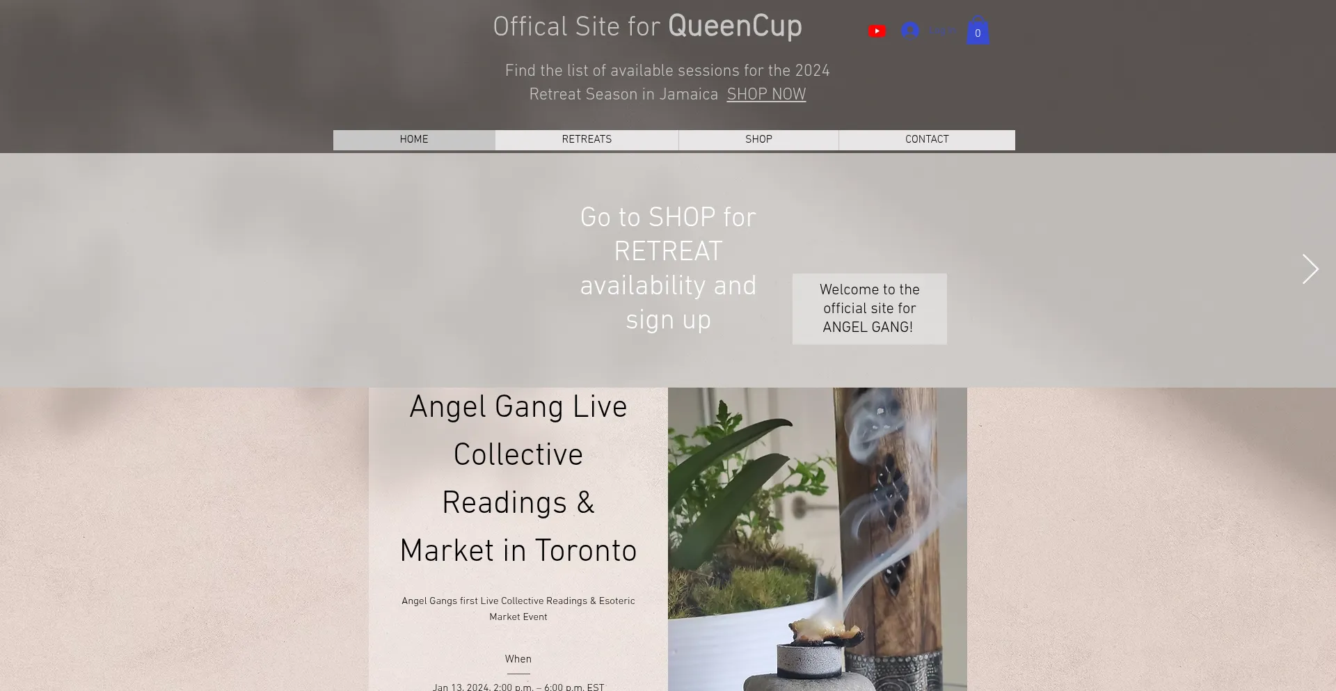 Website screenshot of Queencup.ca