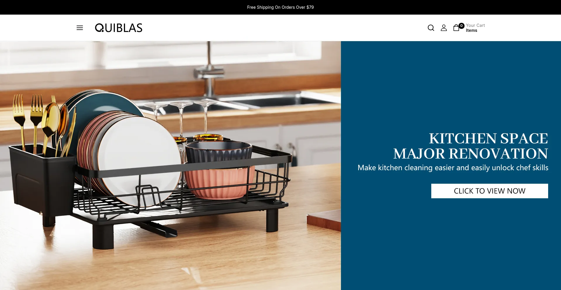 Website screenshot of Quiblas.com