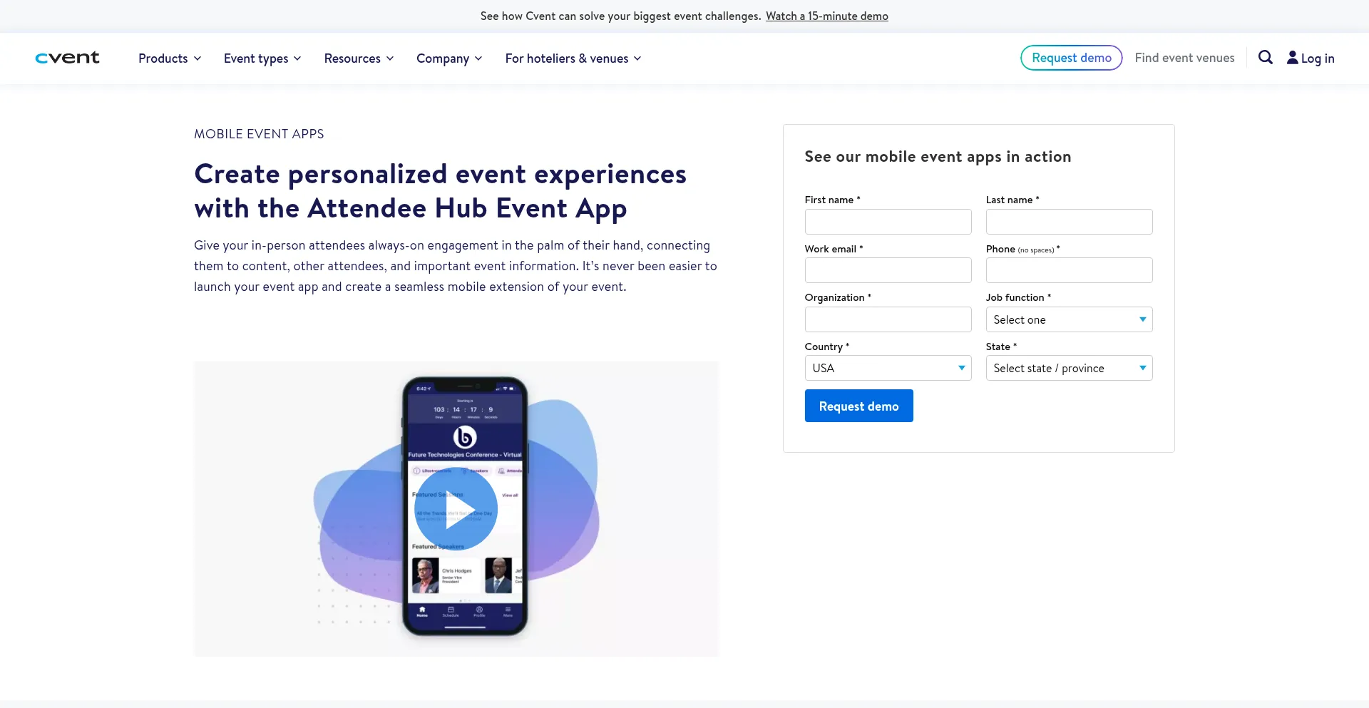 Website screenshot of Quickmobile.com